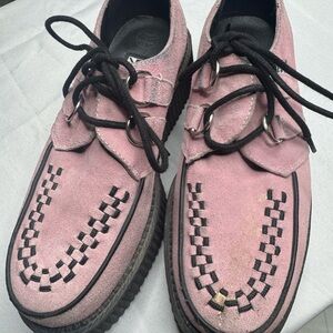 T.U.K Black Leather Logo Patch